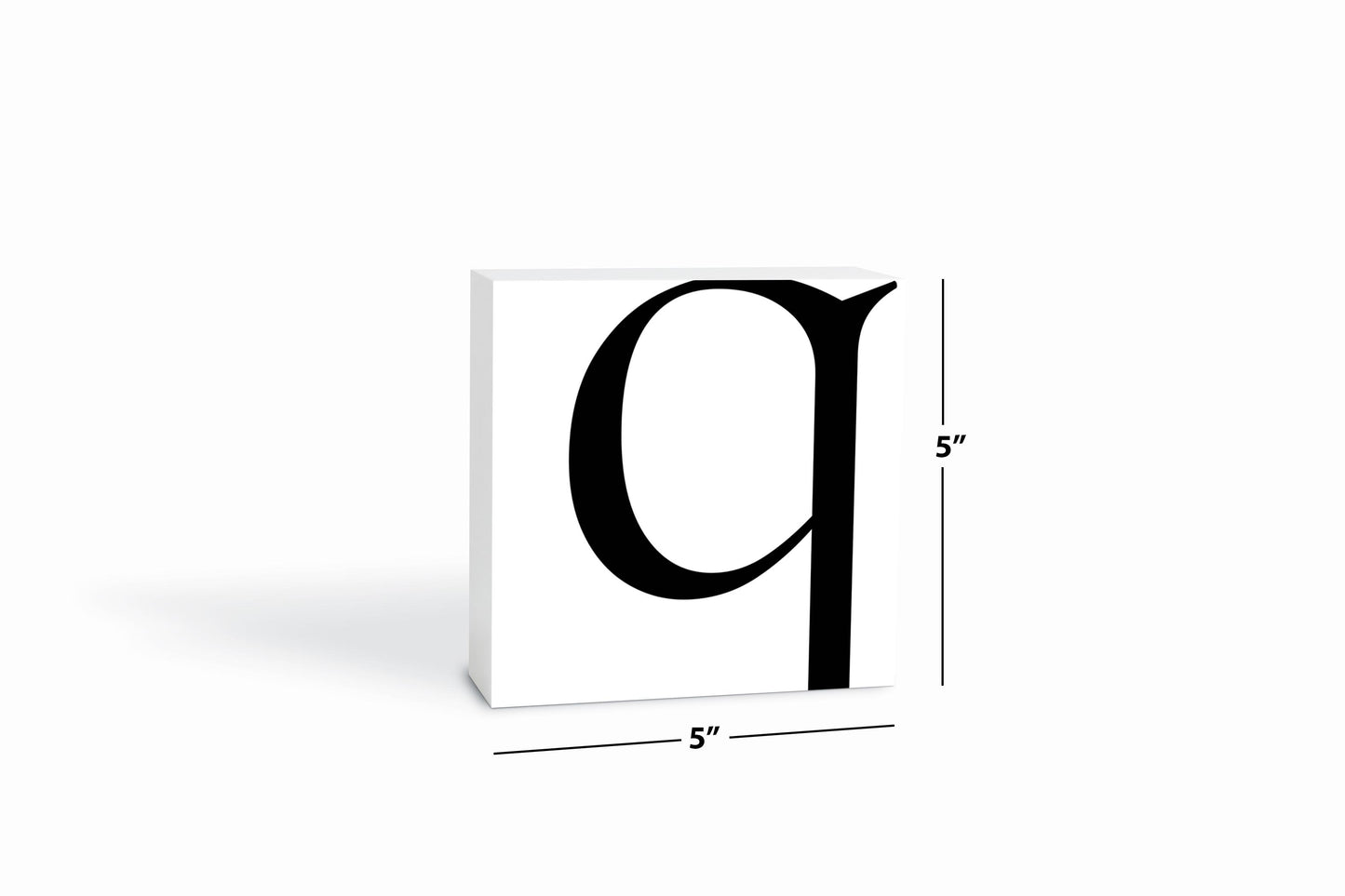 Minimal Monogram Q | Wood Block | Eaches | Min 4