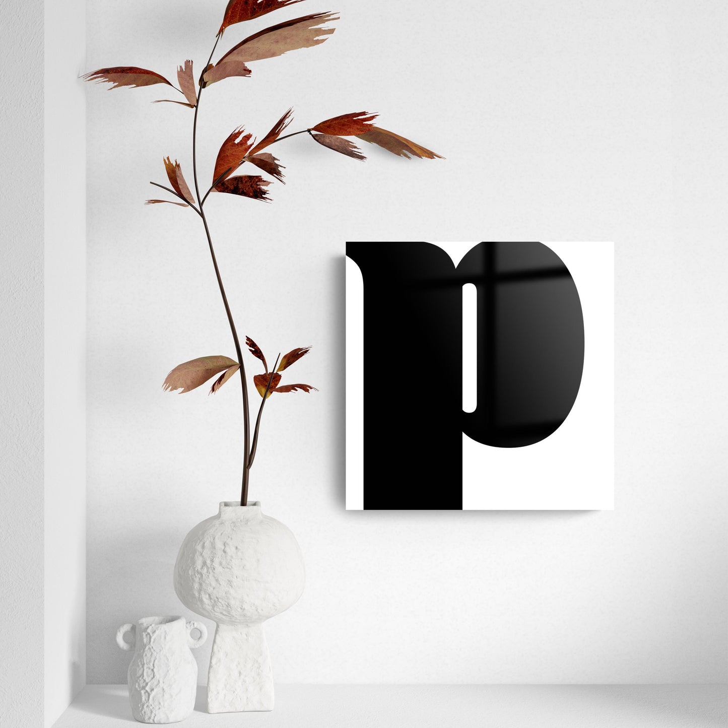 Fun Chunky Monogram P | Hi-Def Glass Art | Eaches | Min 2