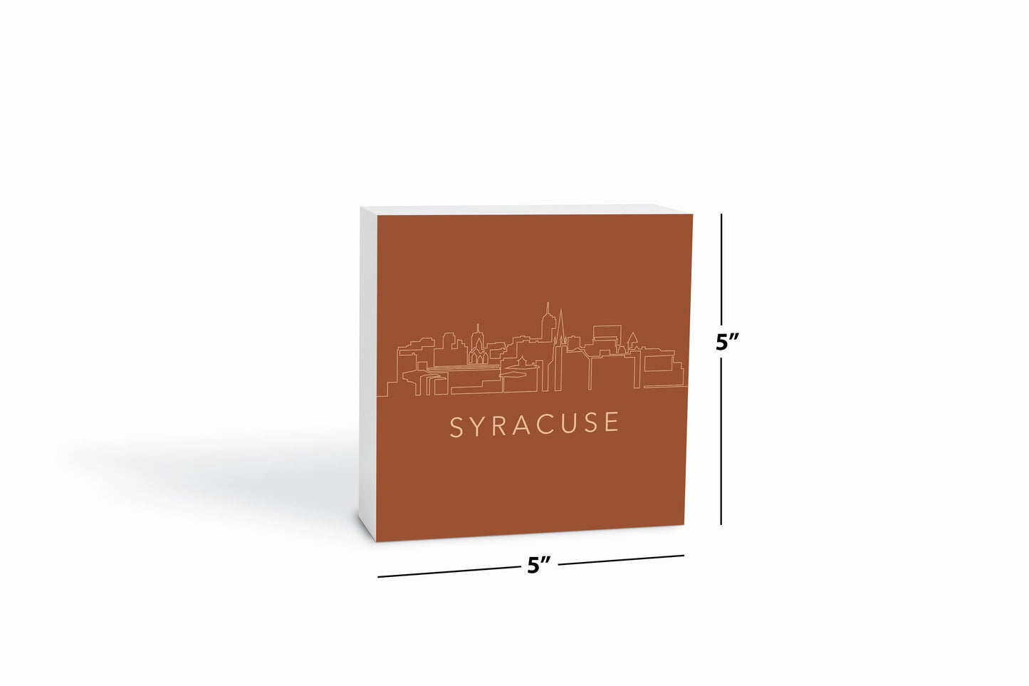Modern Minimalist New York Syracuse Skyline | Wood Block | Eaches | Min 4