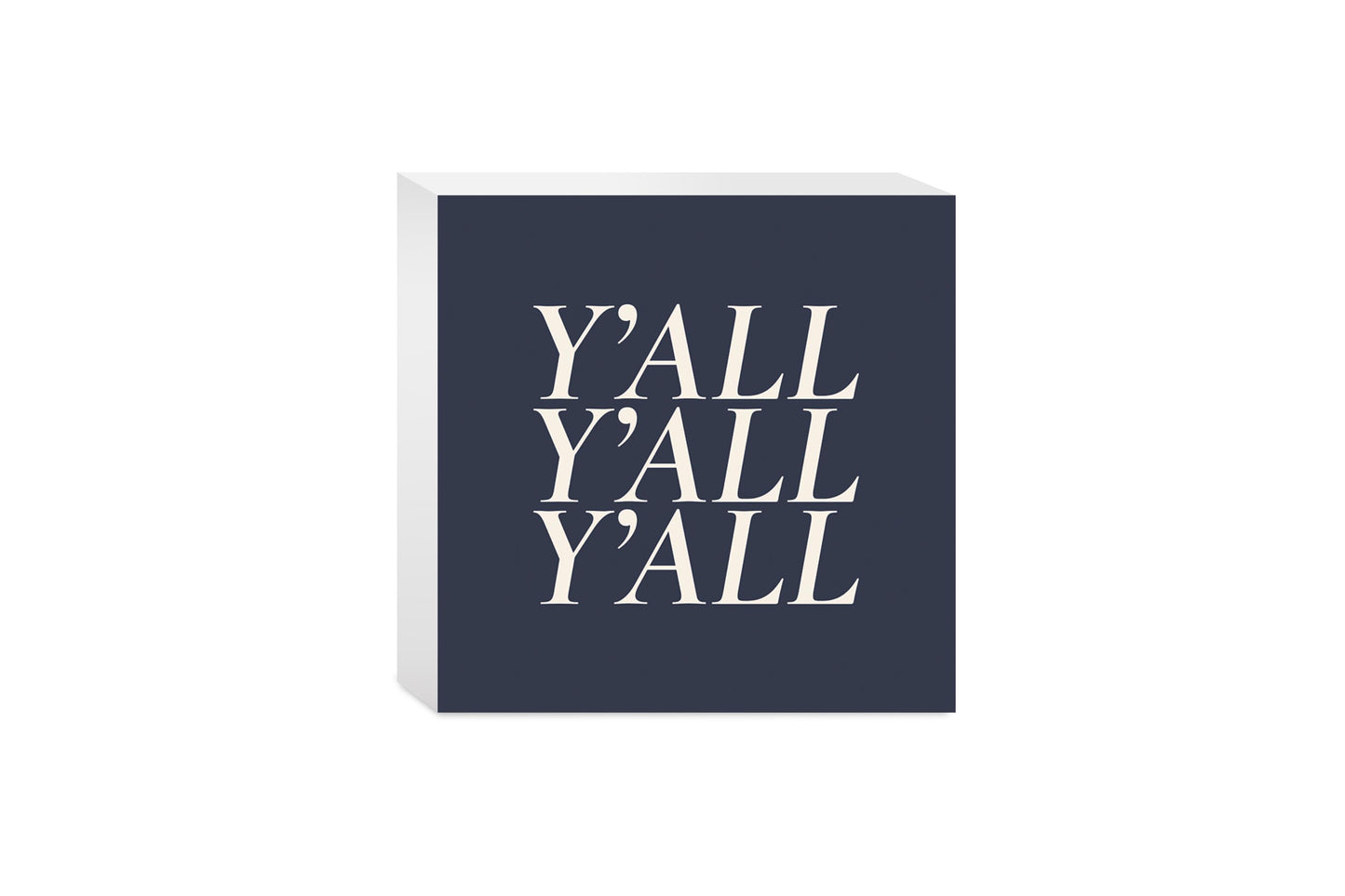 Modern Minimalist Texas Yall | Wood Block | Eaches | Min 4