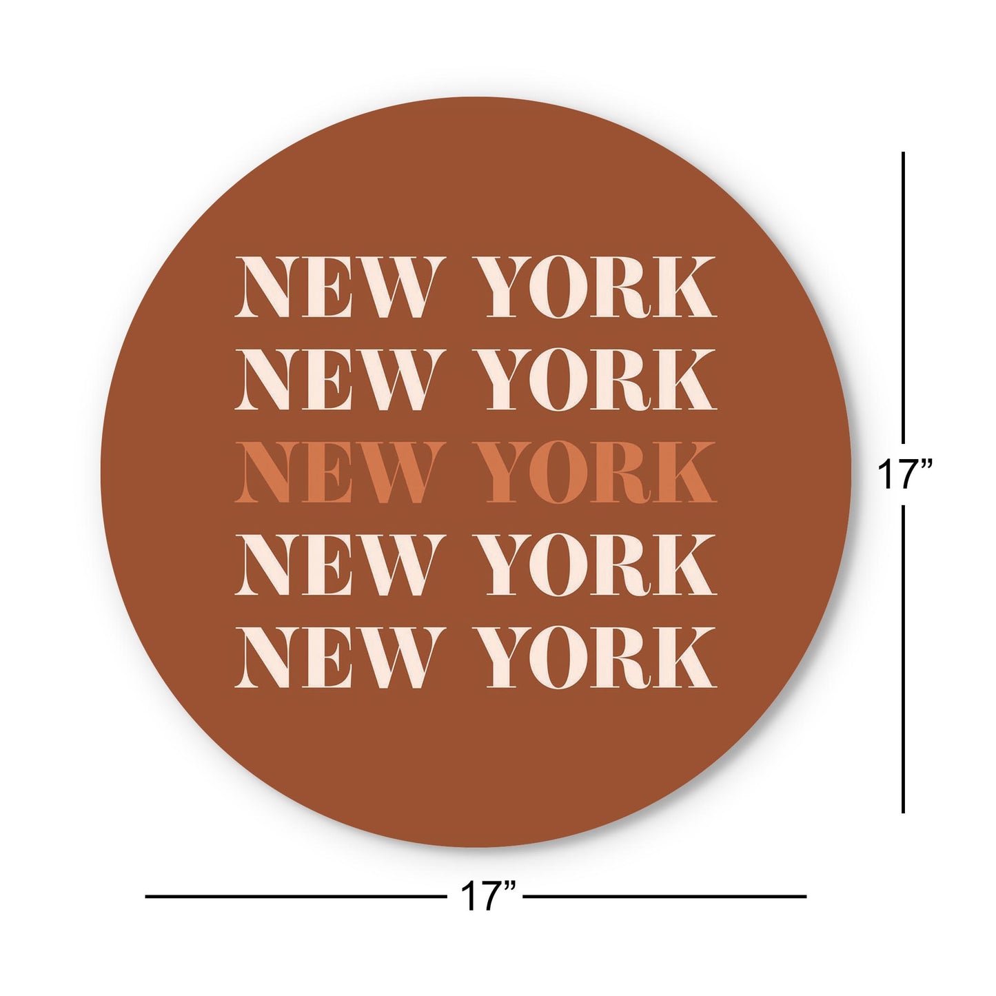 Modern Minimalist New York Repeated Dark | Wood Sign | Eaches | Min 1