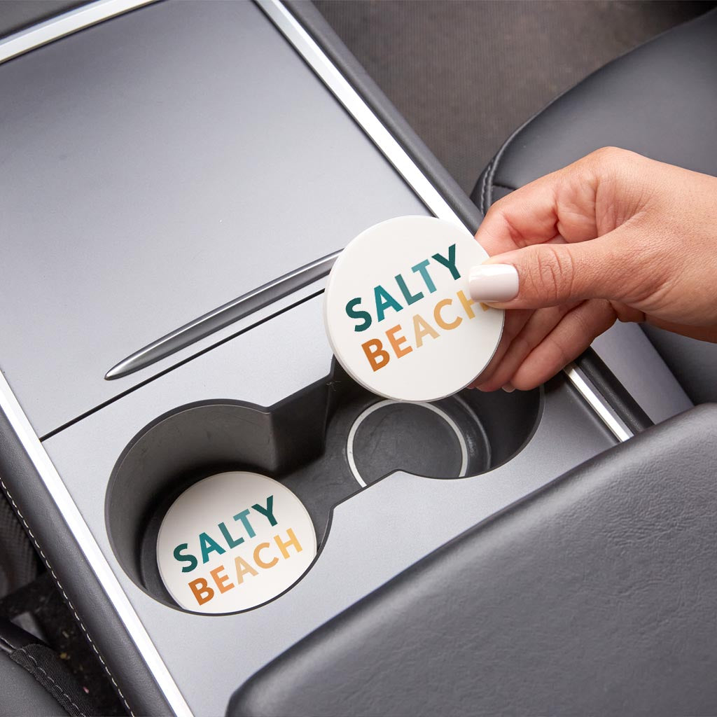 Salty Beach| Absorbent Car Coasters | Set of 2 | Min 4