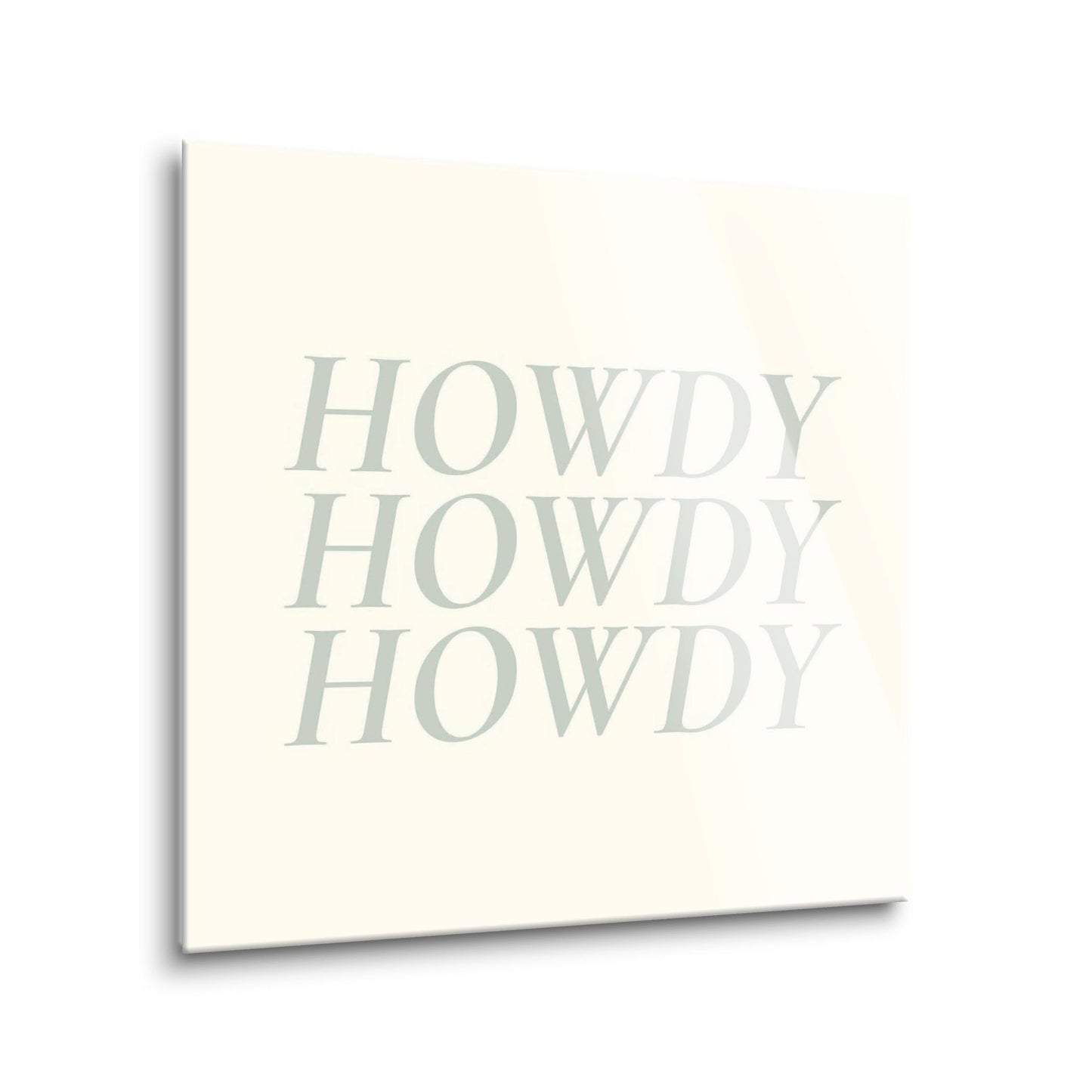 Modern Minimalist Oklahoma Howdy | Hi-Def Glass Art | Eaches | Min 1