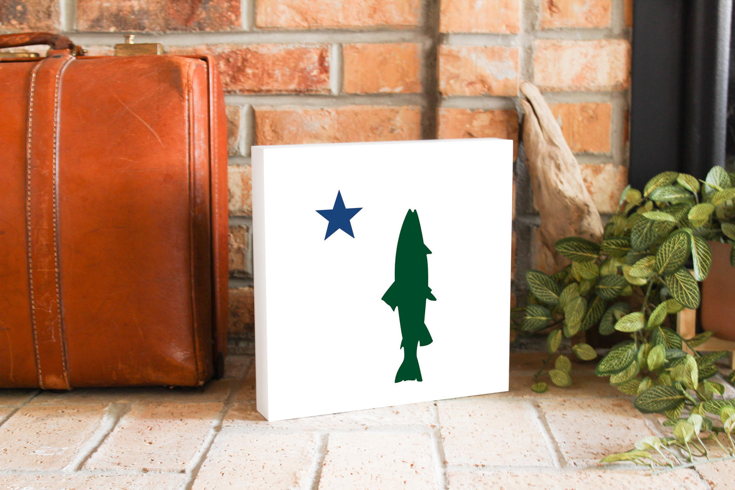 New England Star And Trout | Wood Block | Eaches | Min 2
