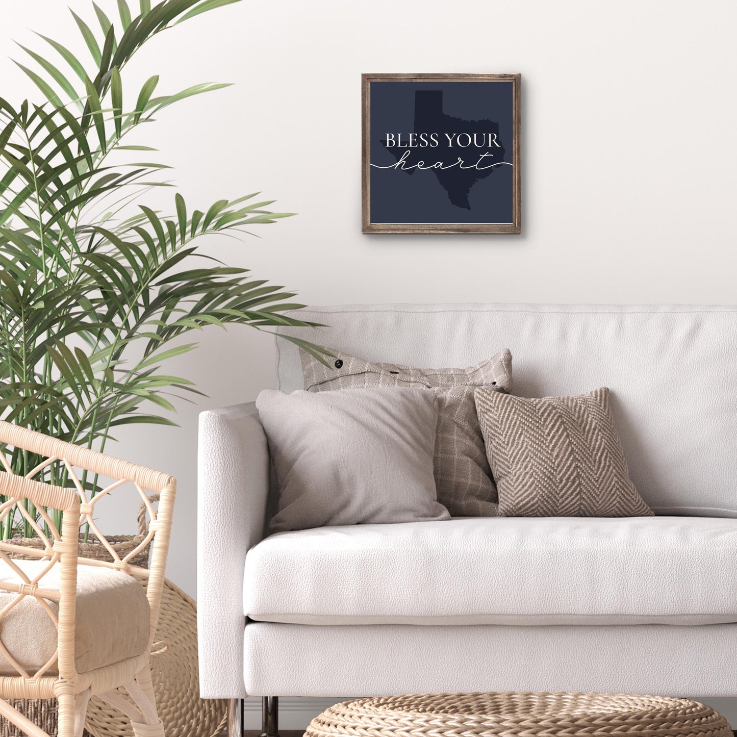 Modern Minimalist Texas Bless Your Heart | Wood Sign | Eaches | Min 1