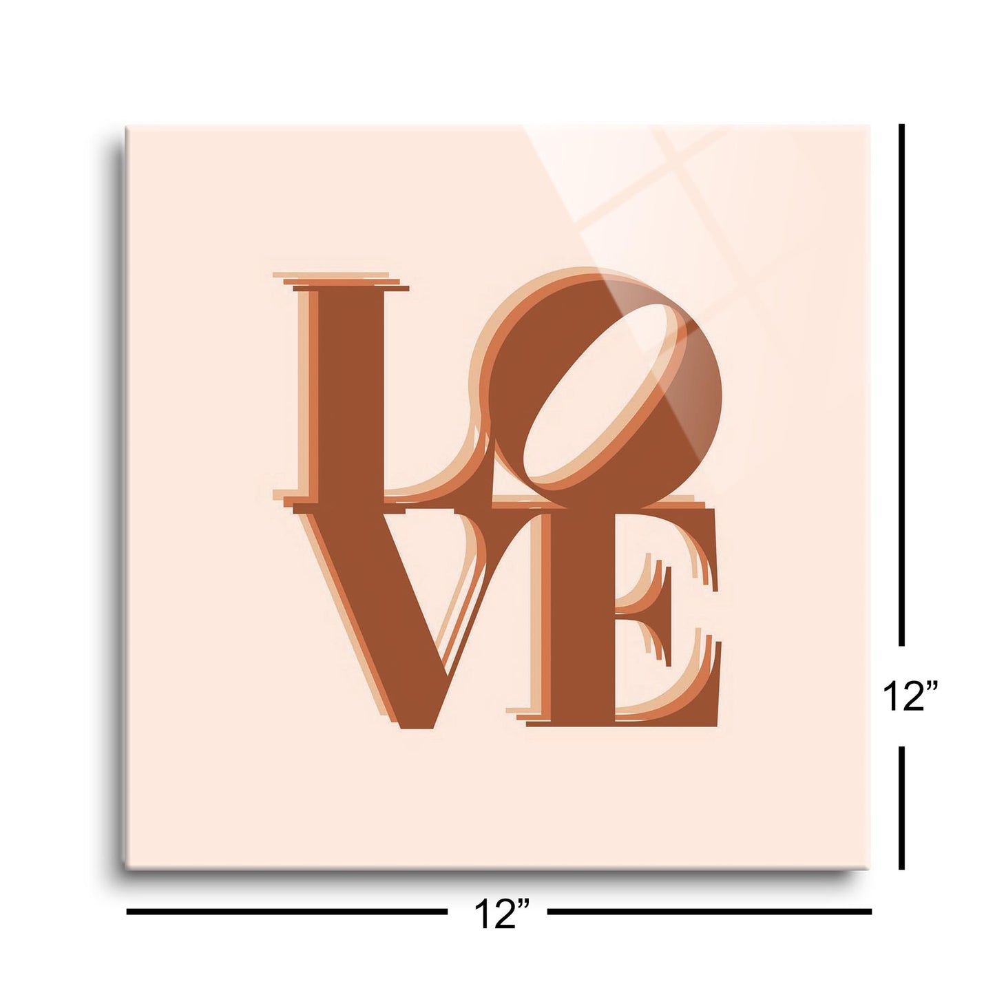Modern Minimalist Pennsylvania Love Light | Hi-Def Glass Art | Eaches | Min 1