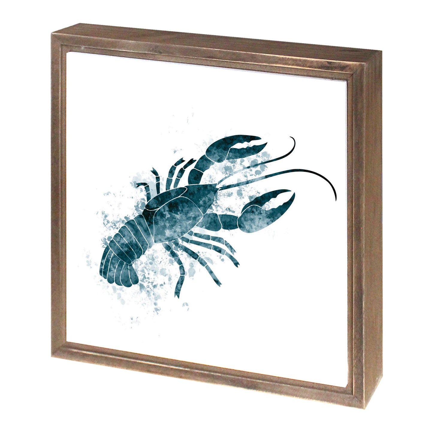 Blue White Water Color Crawfish | Wood Sign | Eaches | Min 1