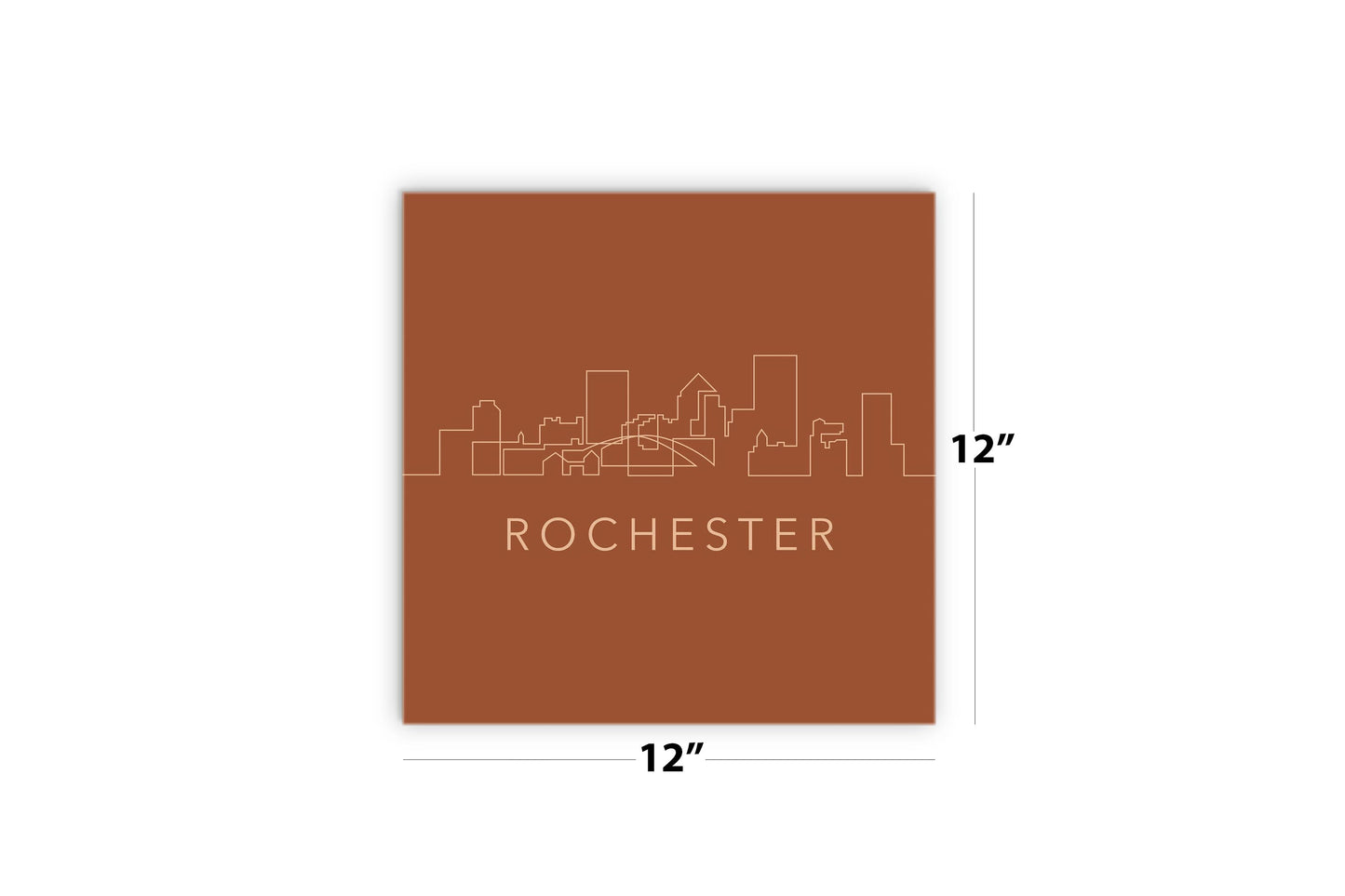 Modern Minimalist New York Rochester Skyline | Wood Sign | Eaches | Min 2