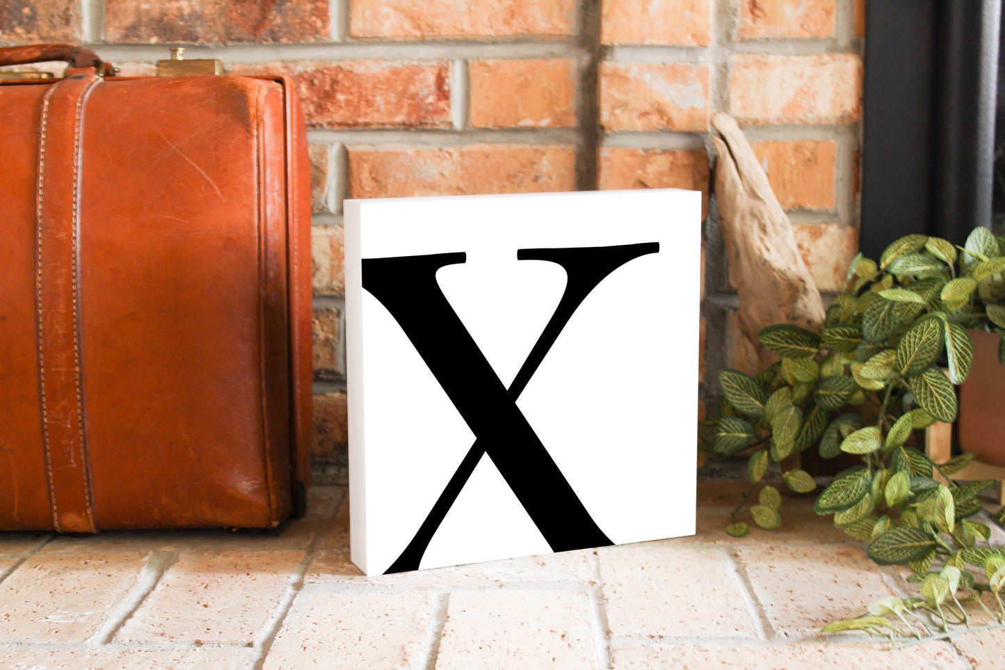 Minimal Monogram X | Wood Block | Eaches | Min 2