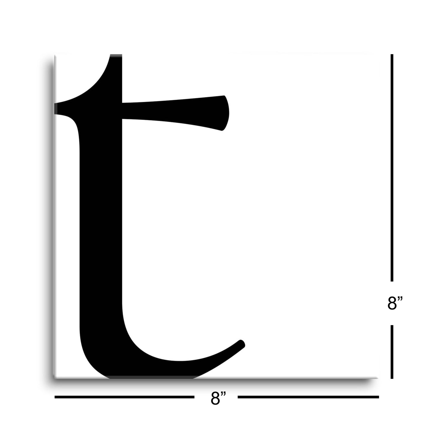 Minimal Monogram T | Hi-Def Glass Art | Eaches | Min 2