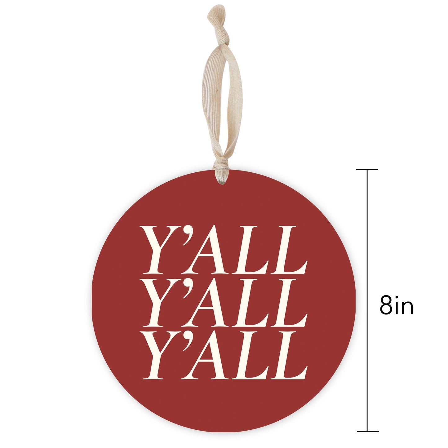 Modern Minimalist Oklahoma Yall | Wood Ornament | Eaches | Min 1