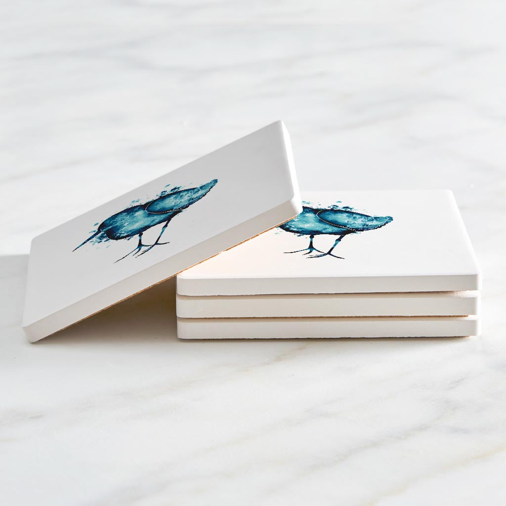New England Water Color Sand Piper | Absorbent Coasters | Set of 4 | Min 2