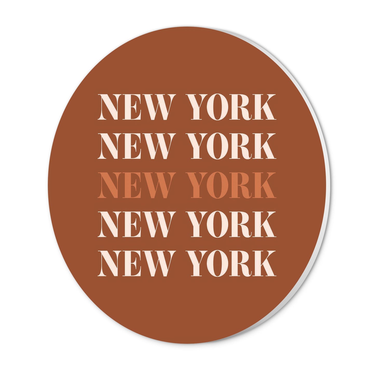 Modern Minimalist New York Repeated Dark | Wood Sign | Eaches | Min 1