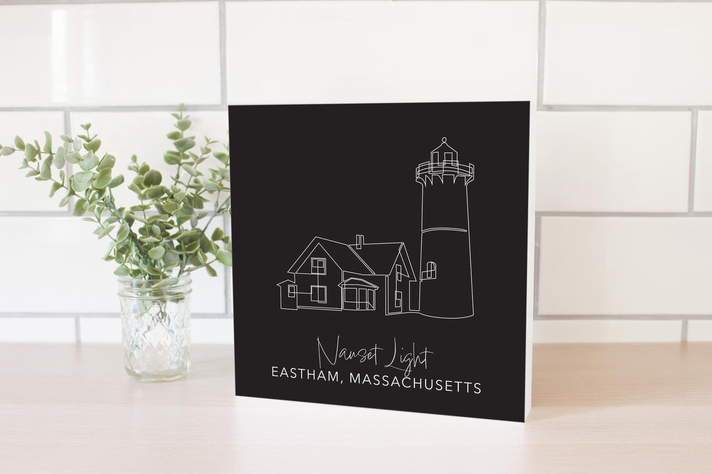 Black Nauset Light | Wood Block | Eaches | Min 2
