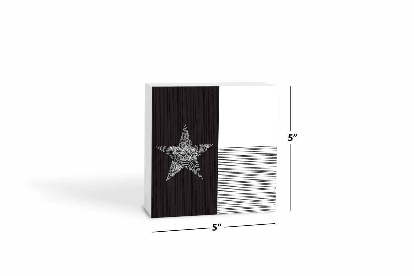 Modern Texas State Flag Abstract Lines | Wood Block | Eaches | Min 4