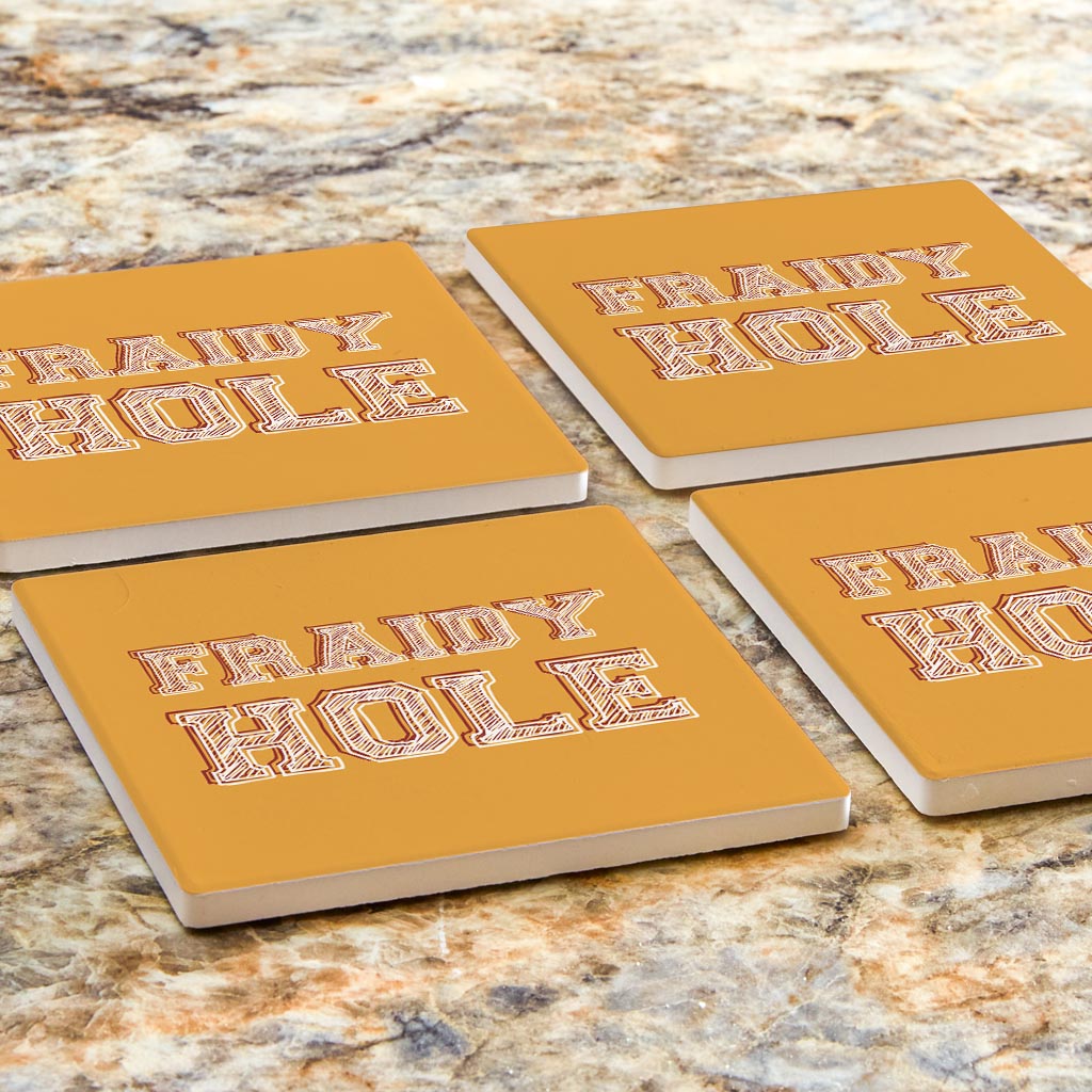 Modern Minimalist Oklahoma Fraidy Hole | Absorbent Coasters | Set of 4 | Min 2
