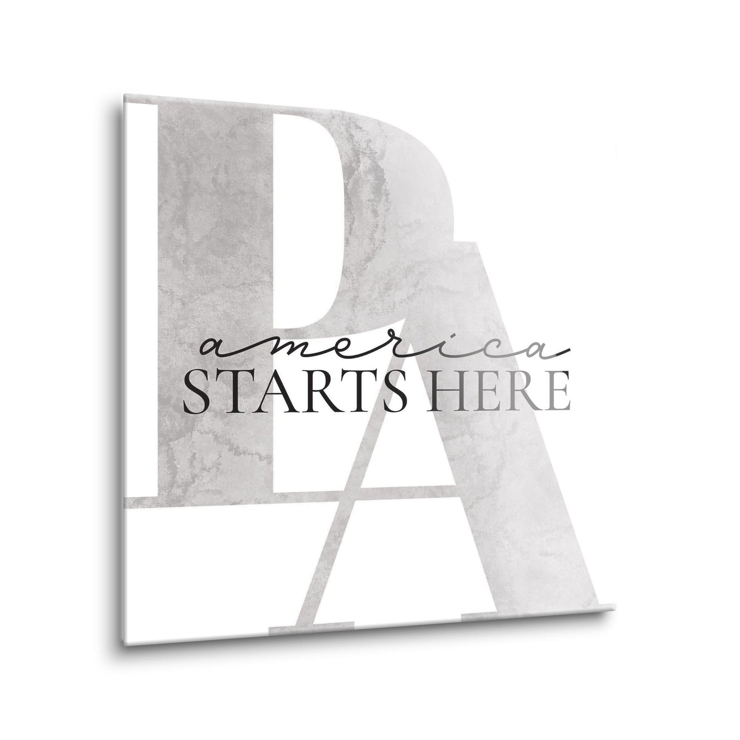 Minimalistic B&W Pennsylvania America Quip | Hi-Def Glass Art | Eaches | Min 1