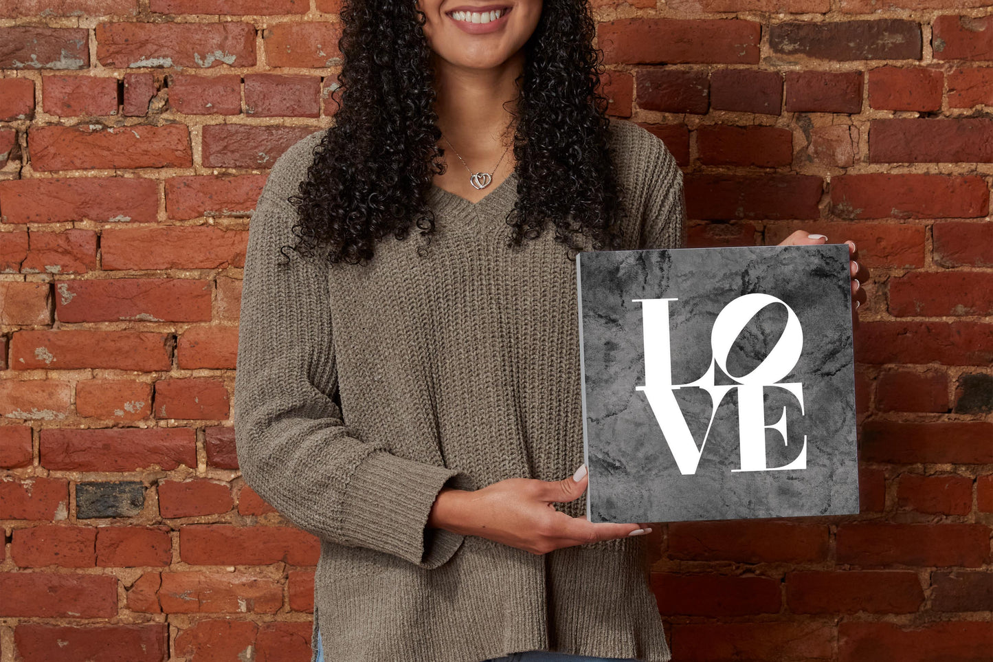 Minimalistic B&W Pennsylvania Love Dark | Wood Block | Eaches | Min 2