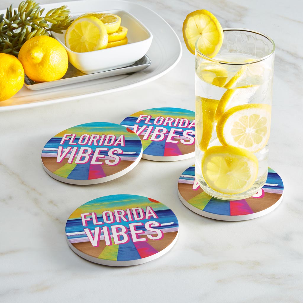 Florida Vibes | Absorbent Coasters | Set of 4 | Min 2