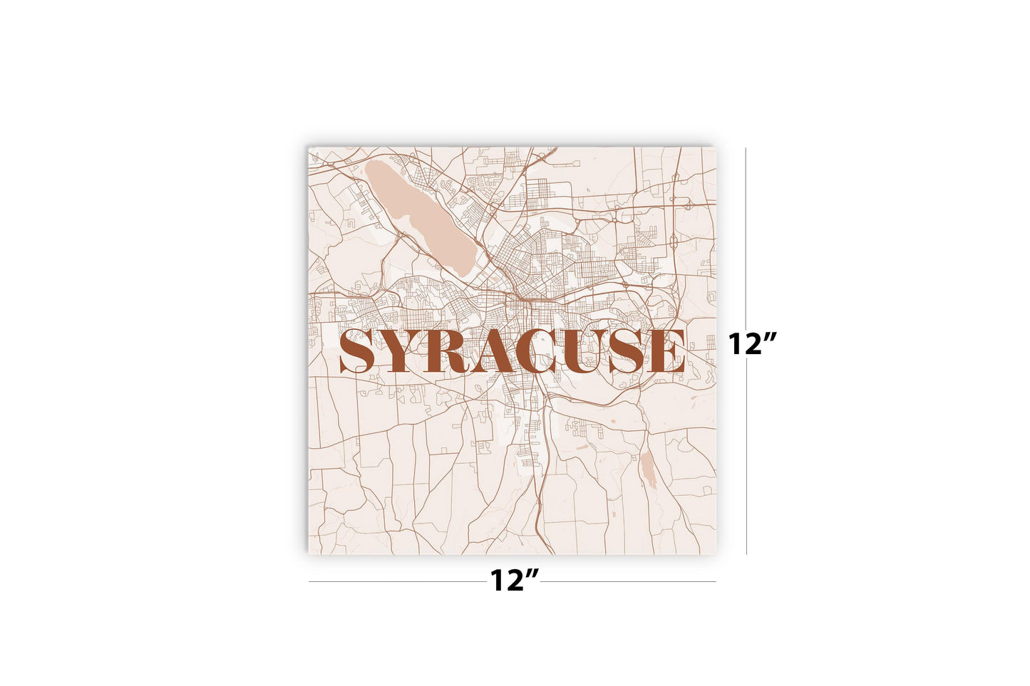 Modern Minimalist New York Syracuse Map | Wood Sign | Eaches | Min 2