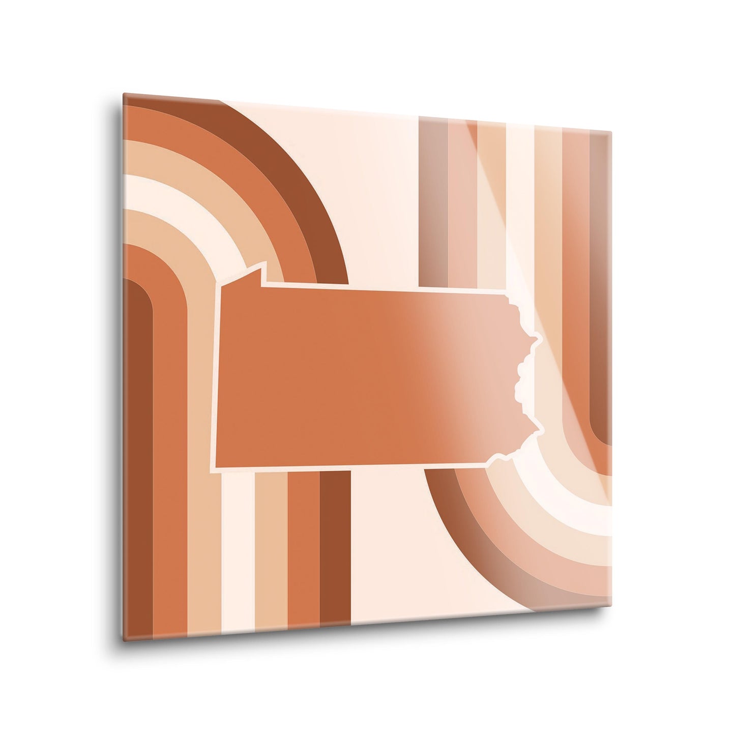 Modern Minimalist Pennsylvania State | Hi-Def Glass Art | Eaches | Min 2
