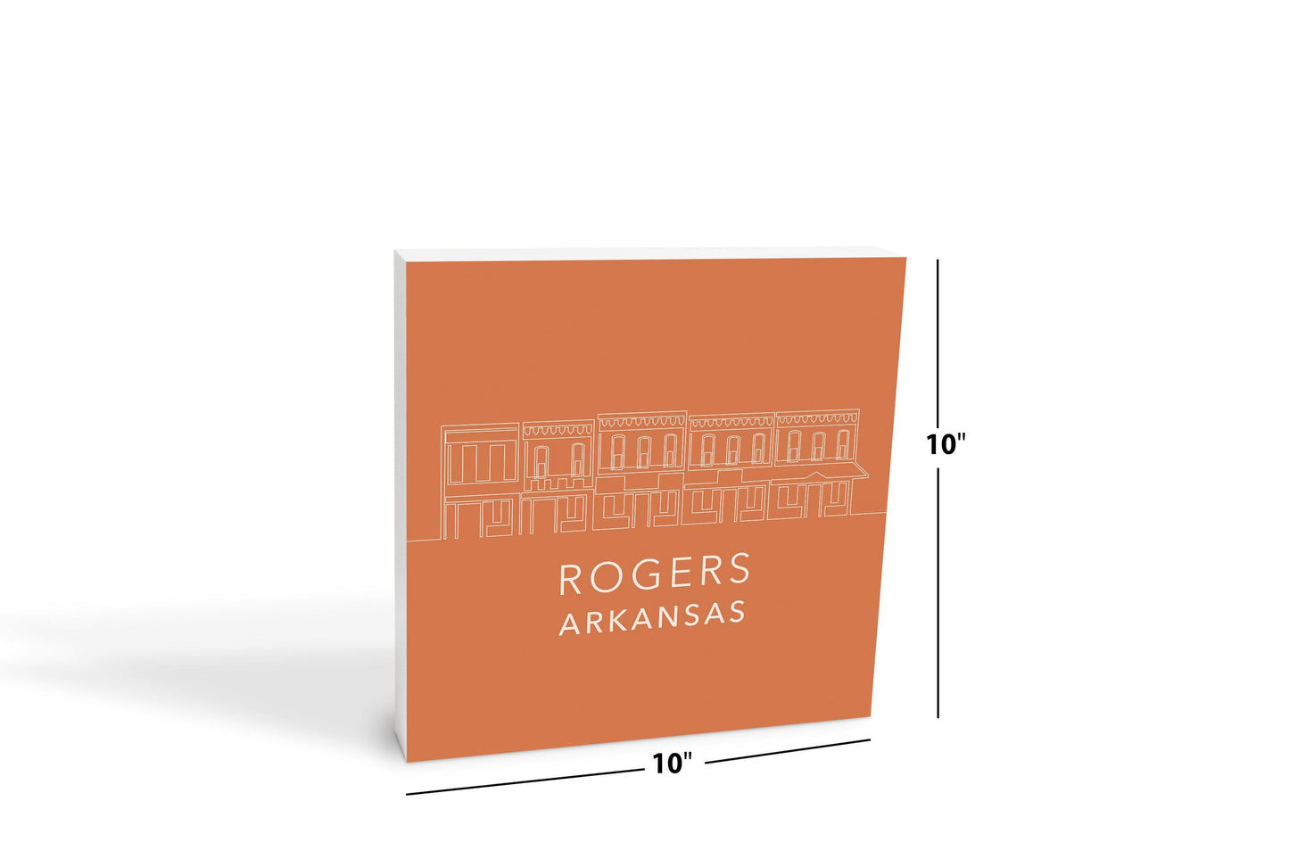 Modern Minimalist Arkansas Rogers Skyline | Wood Block | Eaches | Min 2