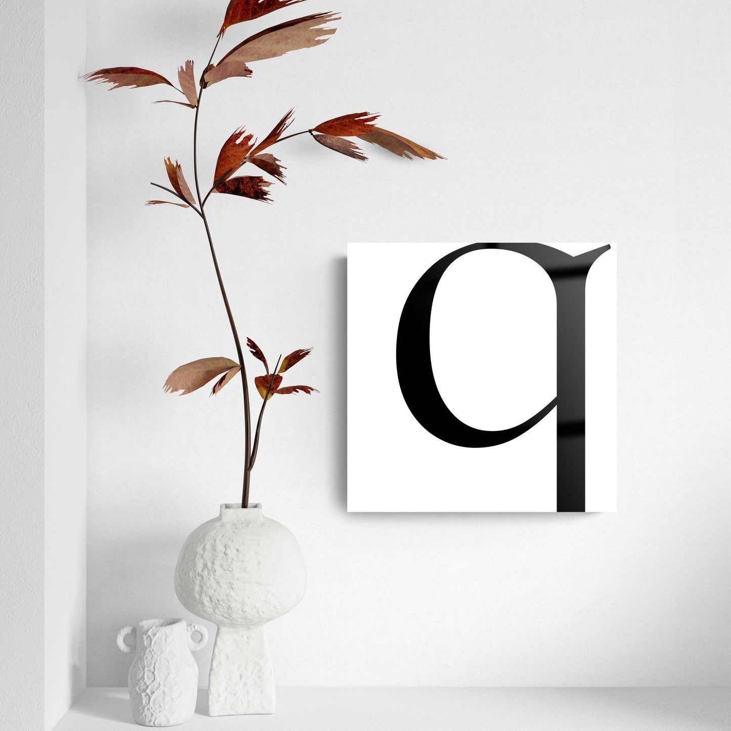 Minimal Monogram Q | Hi-Def Glass Art | Eaches | Min 2