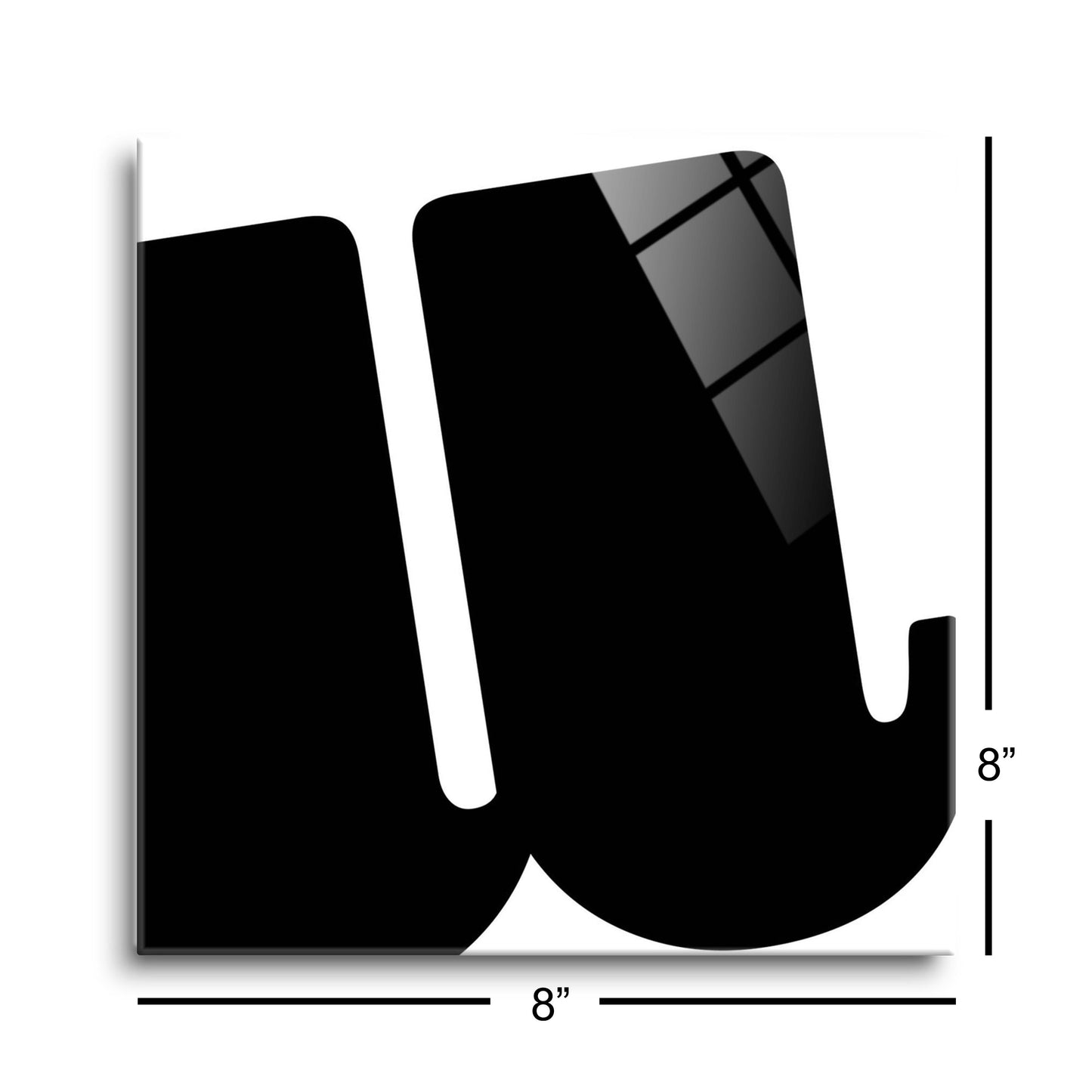 Fun Chunky Monogram U | Hi-Def Glass Art | Eaches | Min 2