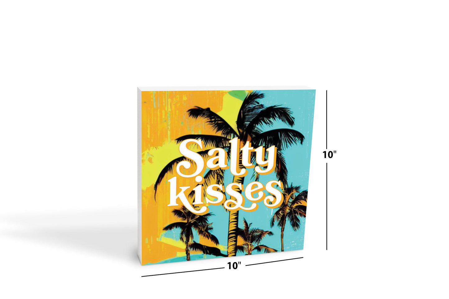 Salty Kisses Palm Trees | Wood Block | Eaches | Min 2