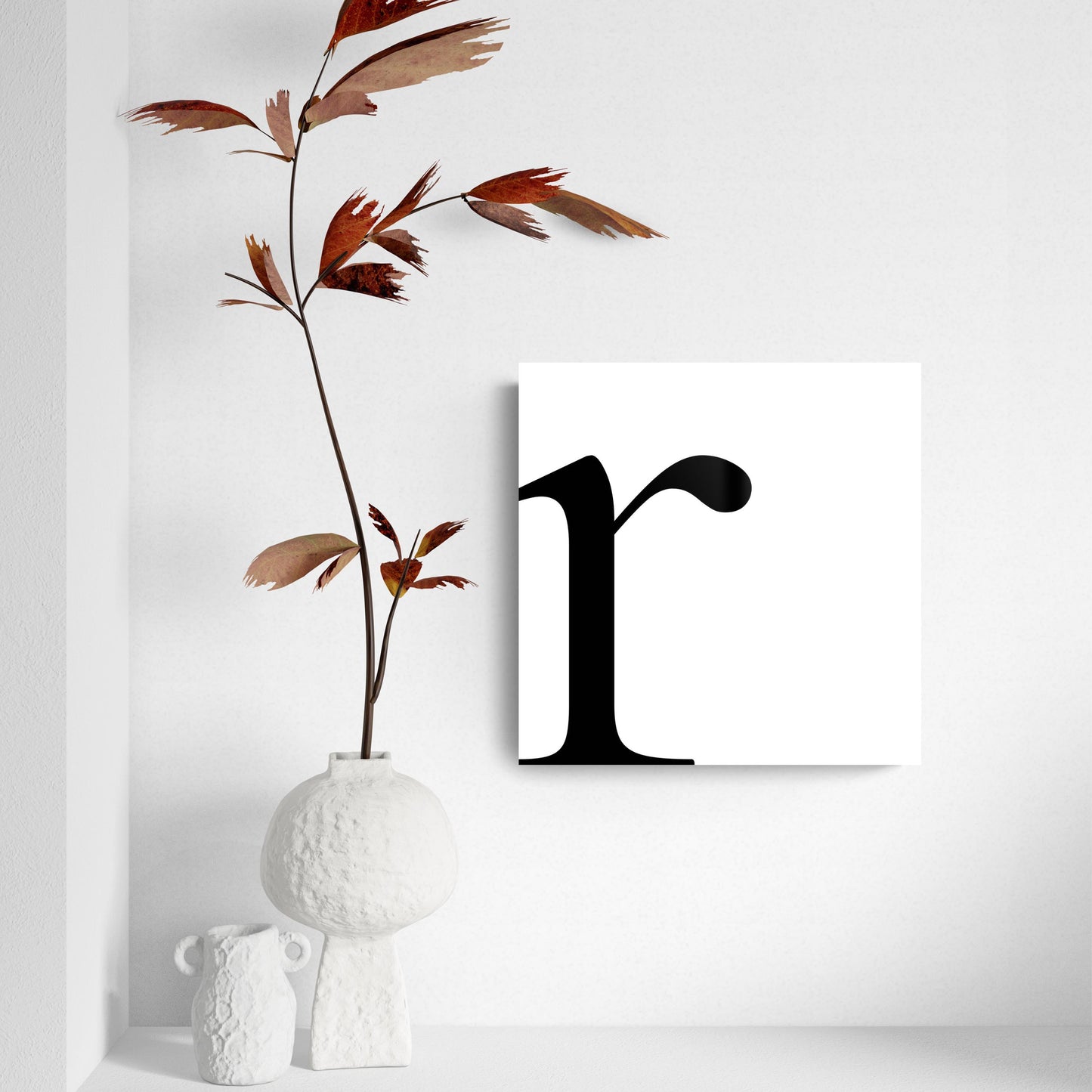 Minimal Monogram R | Hi-Def Glass Art | Eaches | Min 2