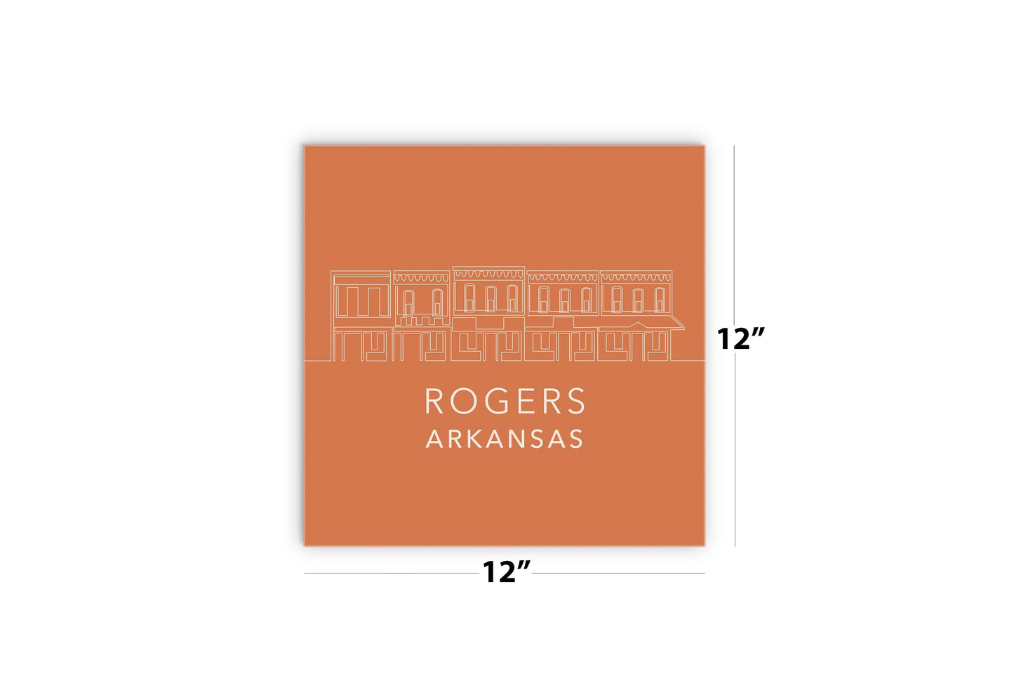 Modern Minimalist Arkansas Rogers Skyline State | Wood Sign | Eaches | Min 2