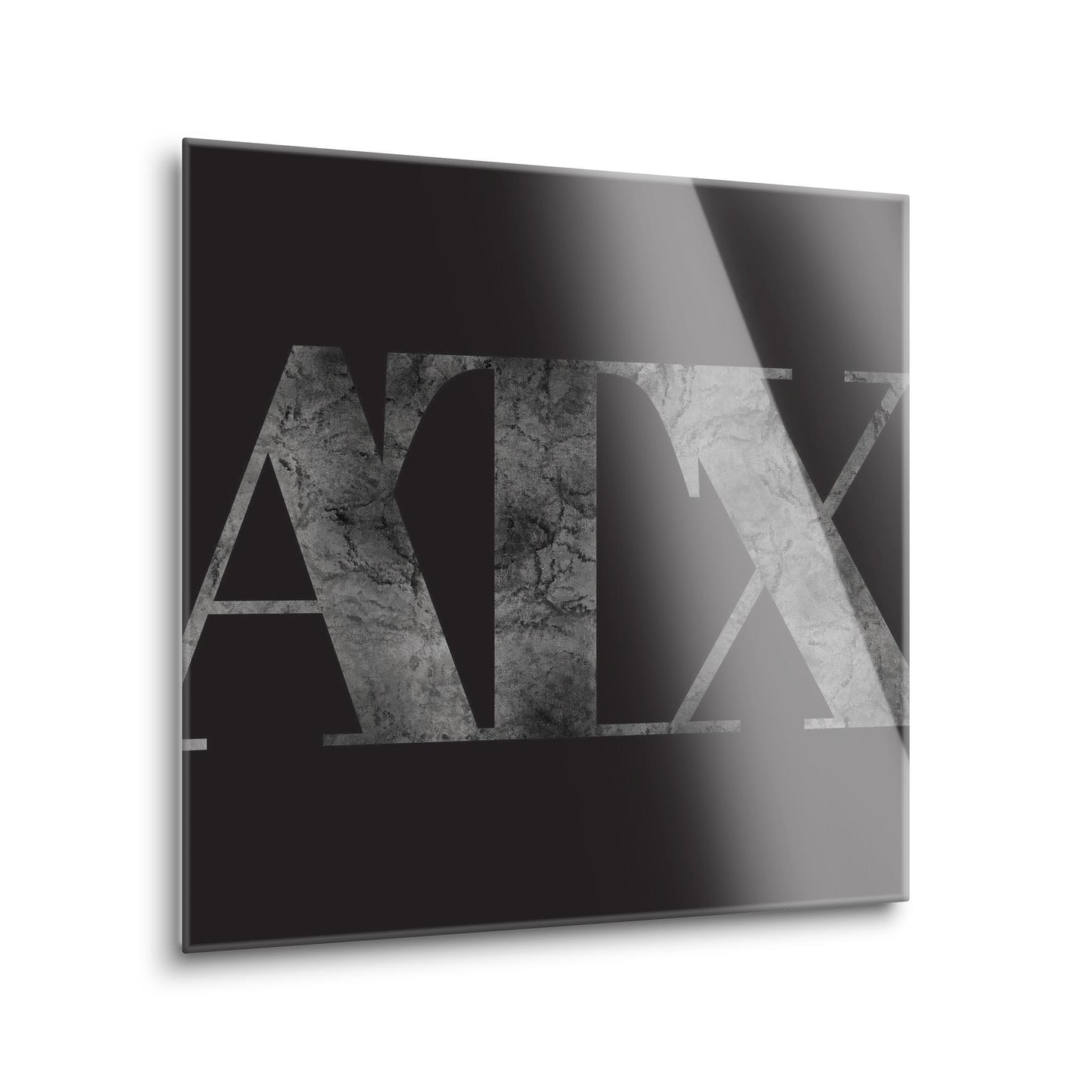 Minimalistic B&W Texas Austin Black Initials | Hi-Def Glass Art | Eaches | Min 1