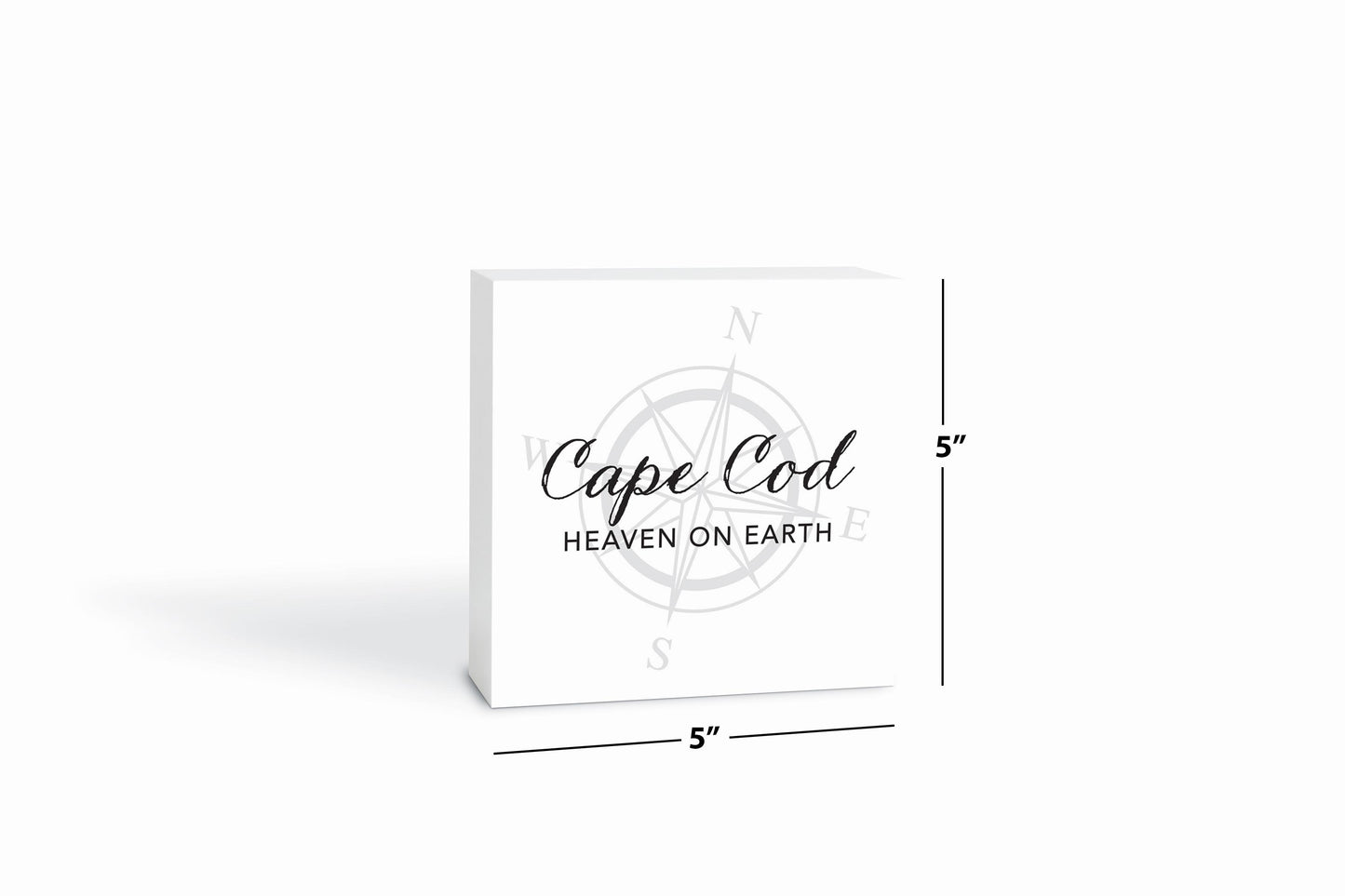 Minimalistic B&W Cape Cod Heaven On Earth | Wood Block | Eaches | Min 4