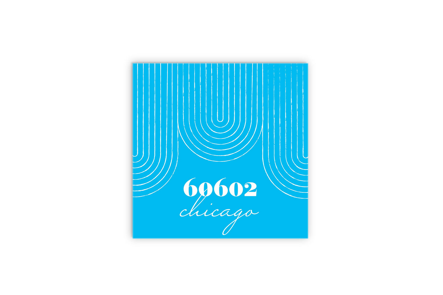 Bright Modern City Zip On Teal Illinois Chicago | Wood Sign | Eaches | Min 2