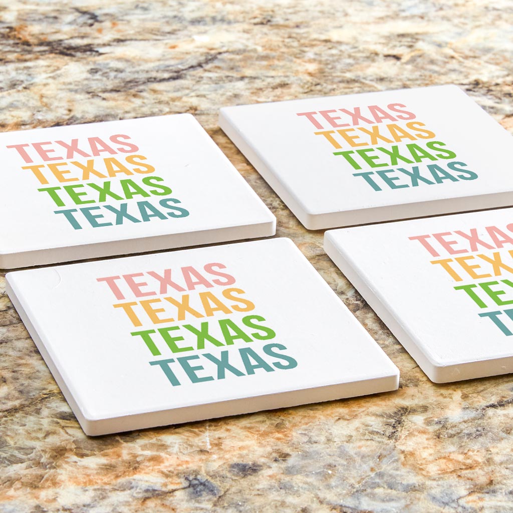Boho Color Repeated State Name Texas