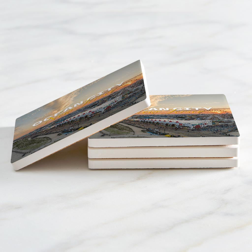 Wonderland Sunset Square Coaster| Absorbent Coasters | Set of 4 | Min 2