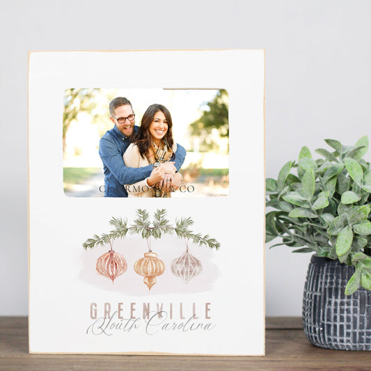 Custom Frame, Holiday Ornament, Frame, Wooden Frame