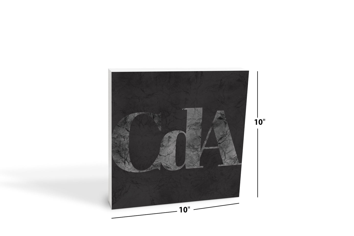 Minimalist B&W Idaho Cda Black Initials | Wood Block | Eaches | Min 2