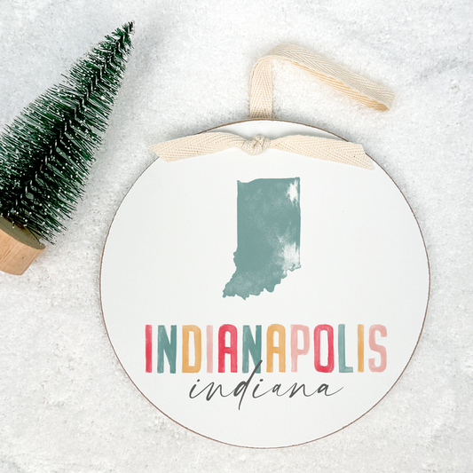 Watercolor City, Custom Ornament, Hometown, Gifts, Souvenir