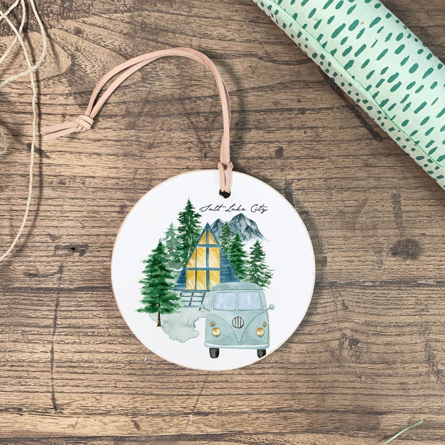 Custom Ornament, Home Town, Local Custom, Wooden Ornament
