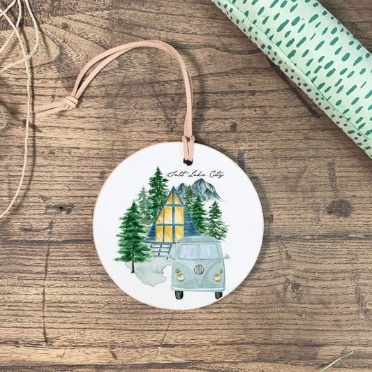 Custom Ornament, Home Town, Local Custom, Wooden Ornament