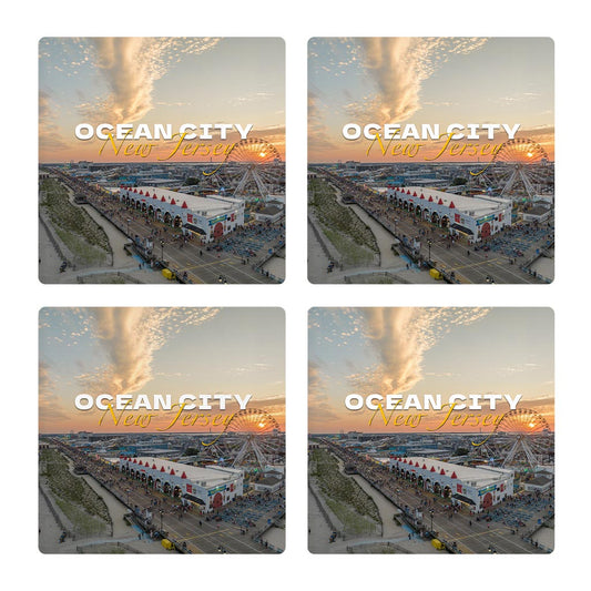 Wonderland Sunset Square Coaster| Absorbent Coasters | Set of 4 | Min 2