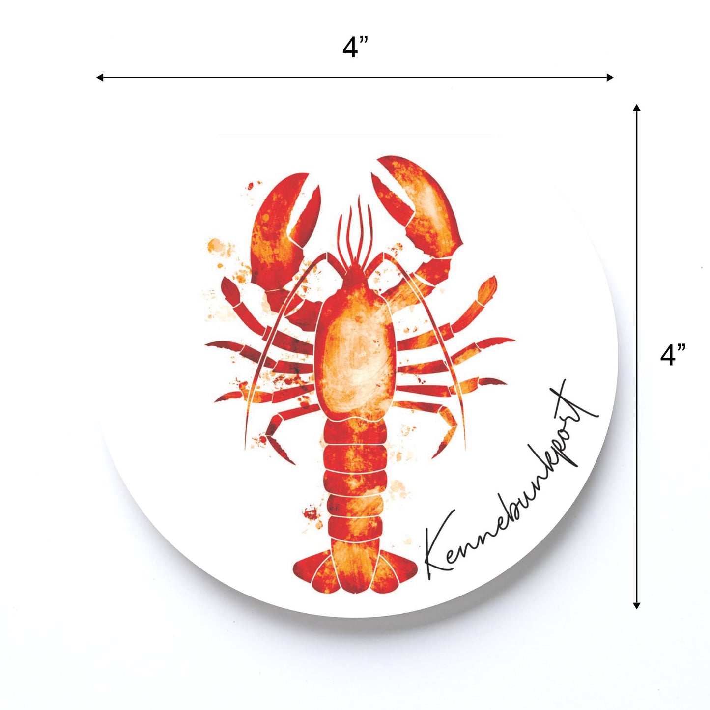 Kennebunkport Maine Lobster Orange | Absorbent Coasters | Eaches | Min 6