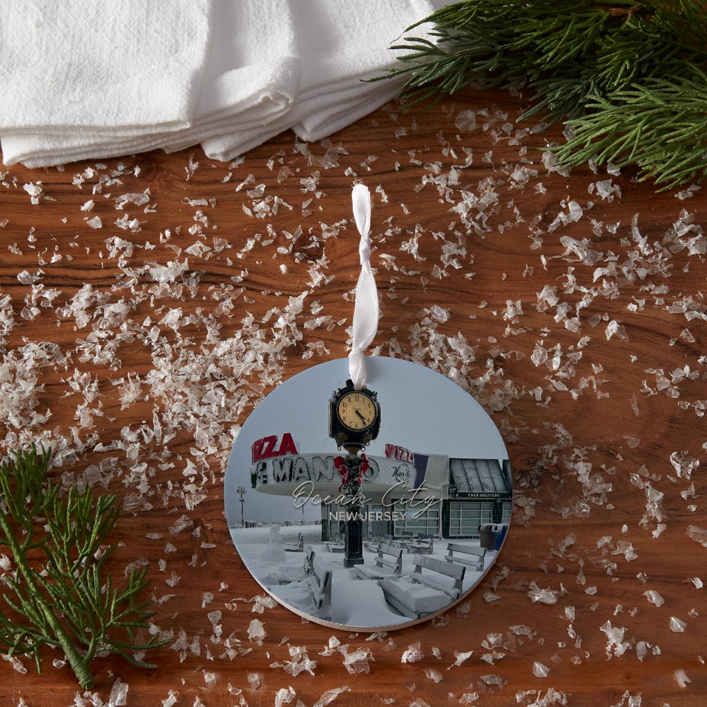 OCNJ Mancos Snow Drift Christmas Ornament| Wood Ornament | Eaches | Min 6