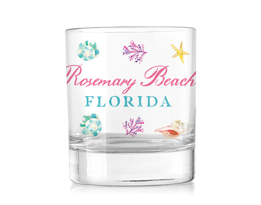 Rocks Glass, Bourbon, Name Drop, Custom City, Beach Resort