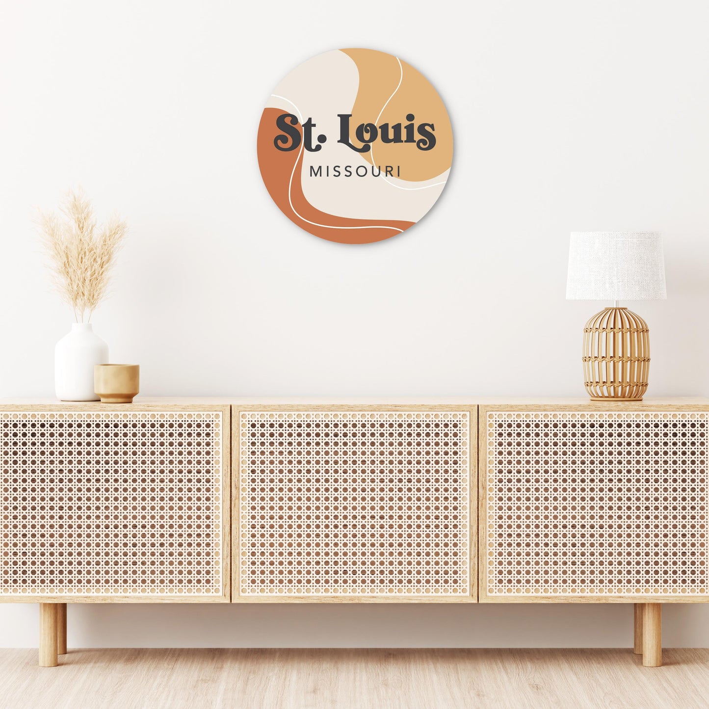 Vintage Groove Fluid Orange Missouri St Louis | Wood Sign | Eaches | Min 1