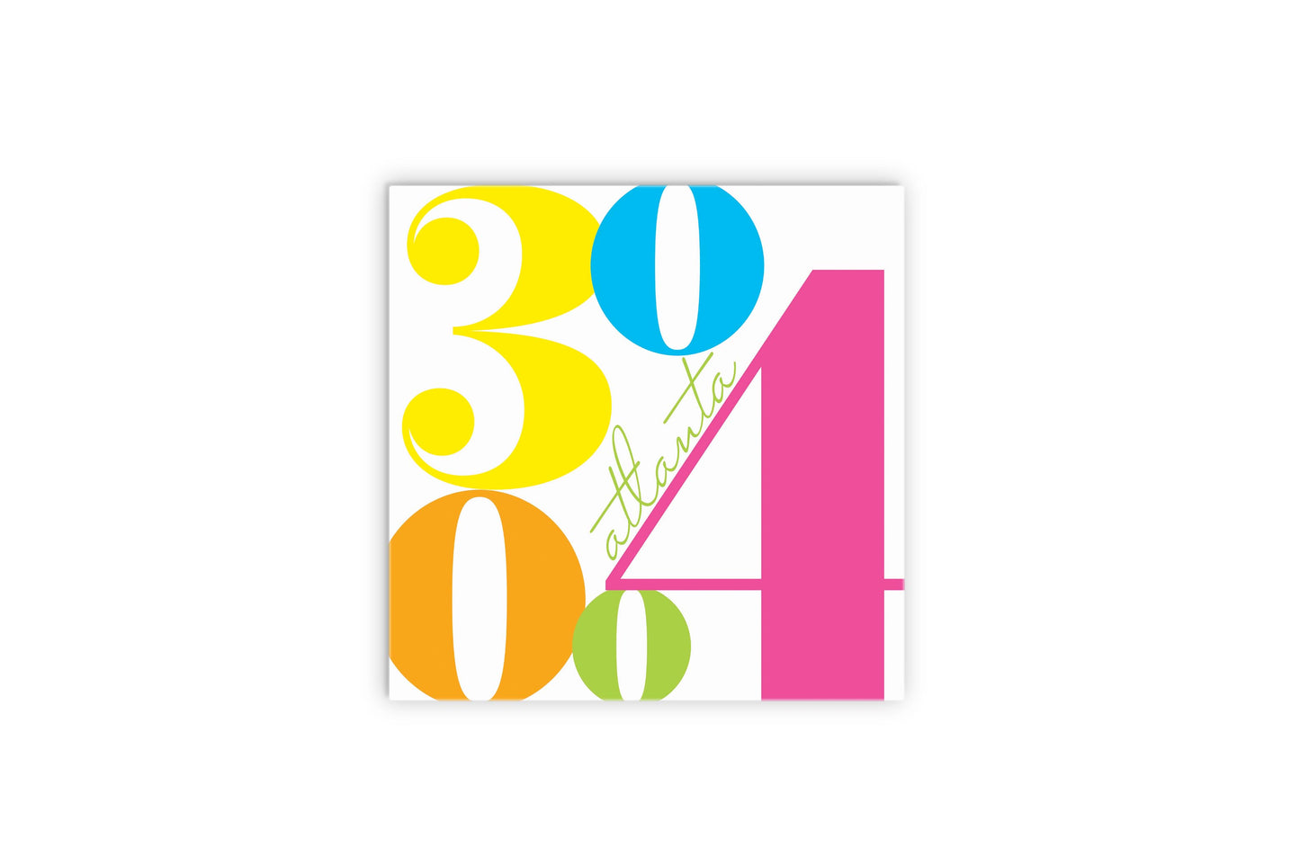 Bright Modern Color Block City Zip Georgia Atlanta | Wood Sign | Eaches | Min 2