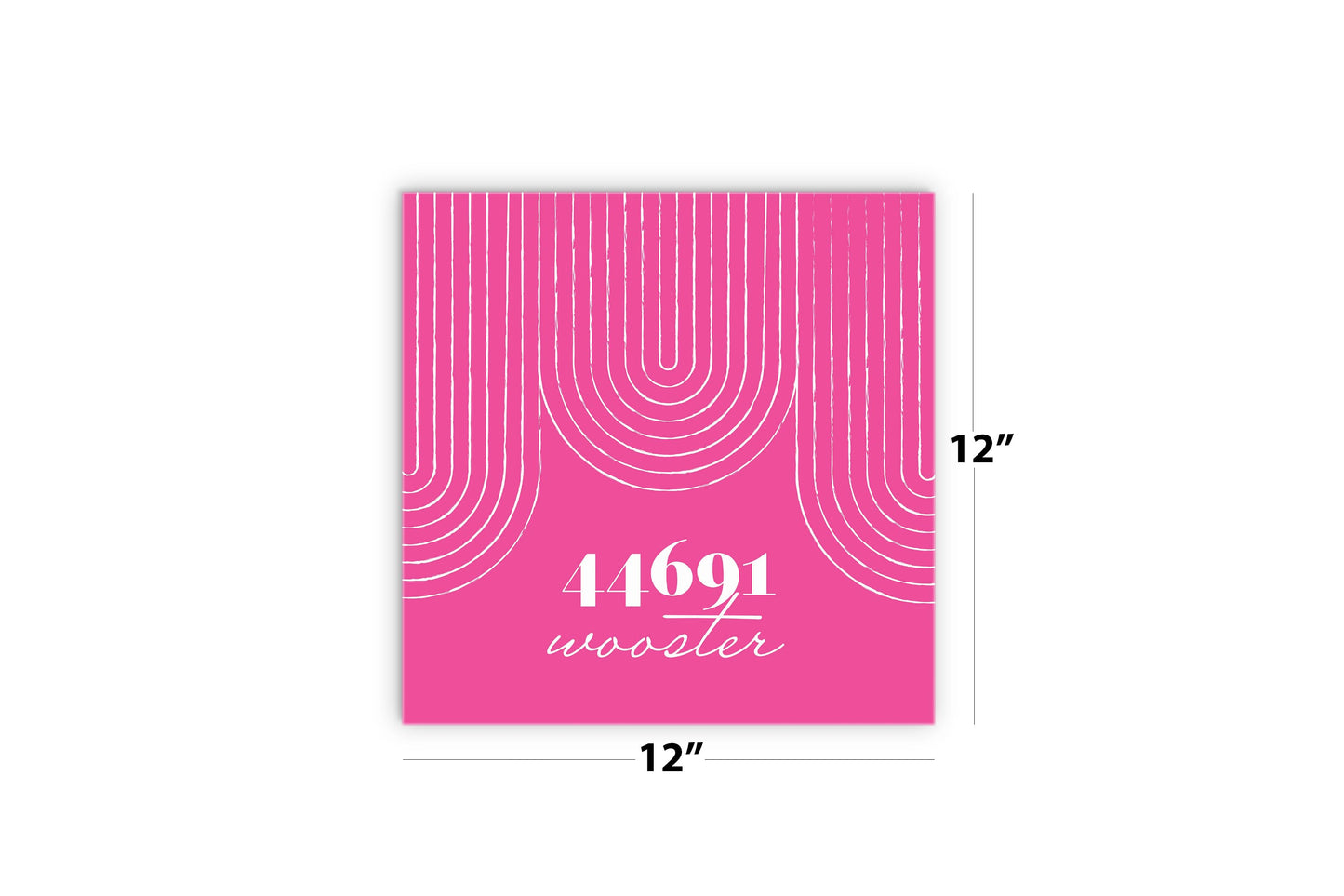 Bright Modern City Zip On Pink Ohio Wooster | Wood Sign | Eaches | Min 2