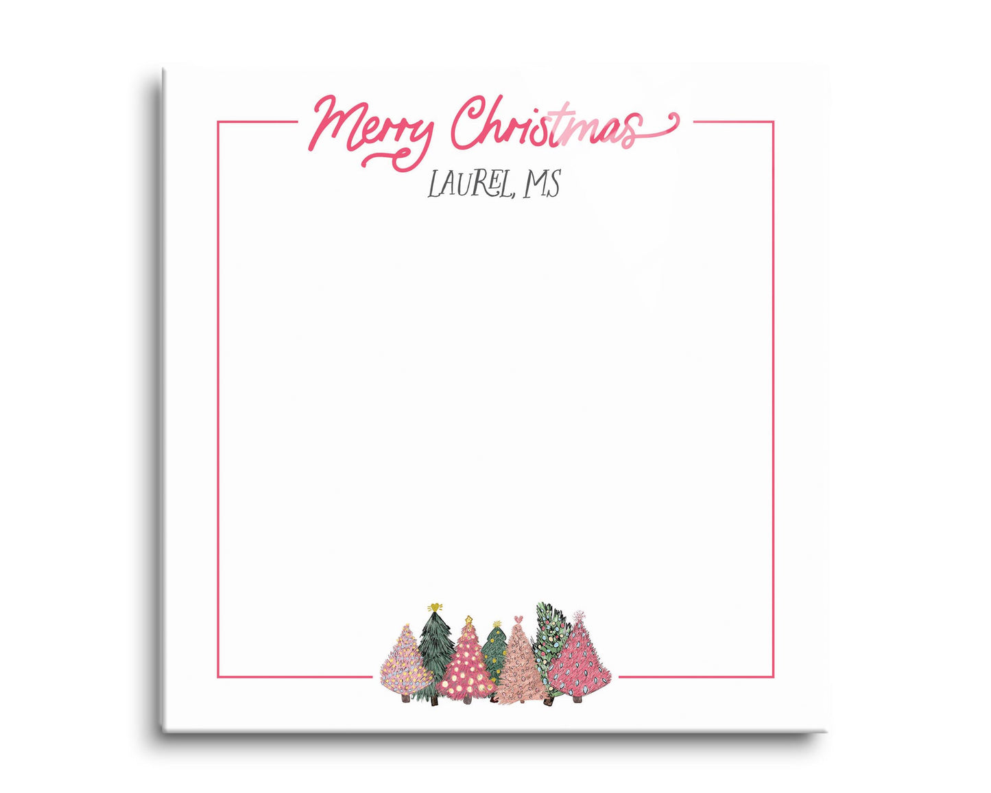 Pink Christmas Trees Notes