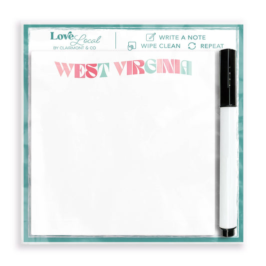 Custom Retro Wave Glass Dry Erase Desktop Notes Tile